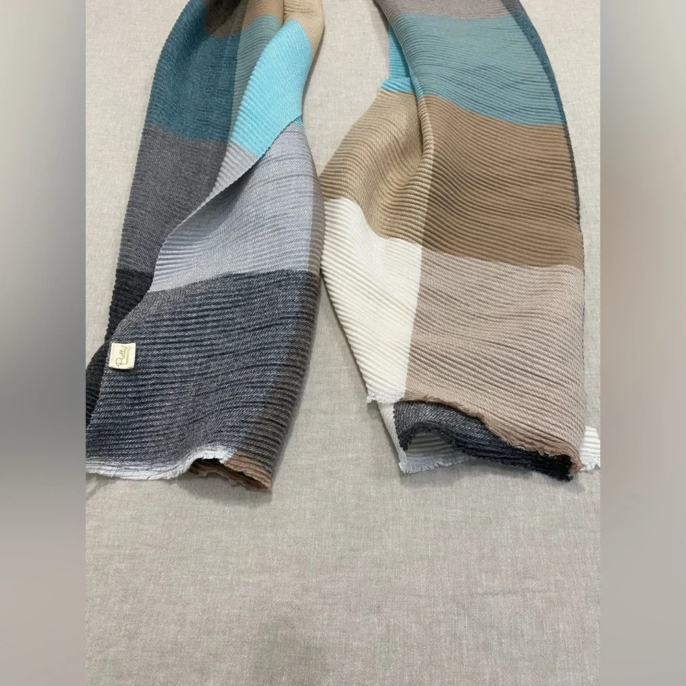 Pretty Persuasions Plaid Shawl Wrap Throw Multi Color Scarf Oversized Soft Warm